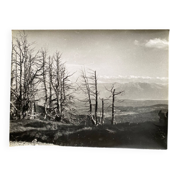 Silver gelatin photograph by Bernard Darot, mountain landscape, 20th century