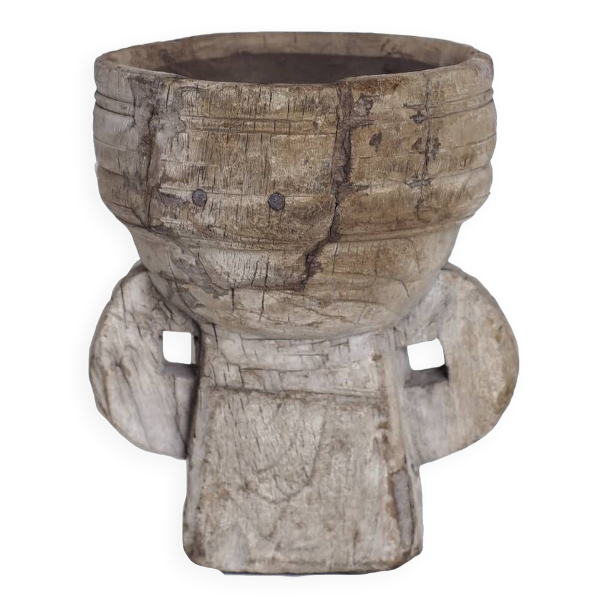 Small family bowl turned candle holder