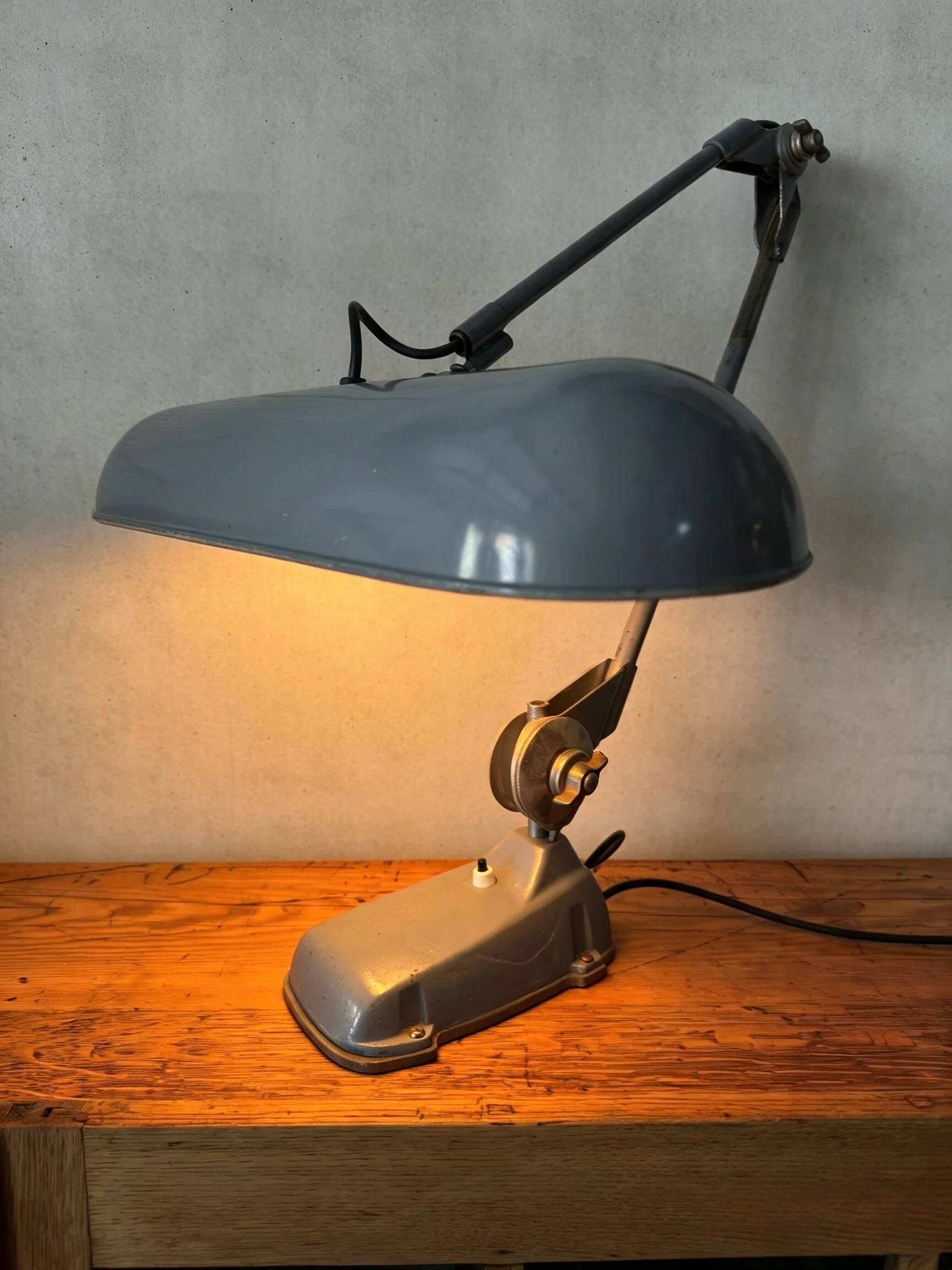 Large 1960s task lamp by Ernst Rademacher for Rademacher GmbH