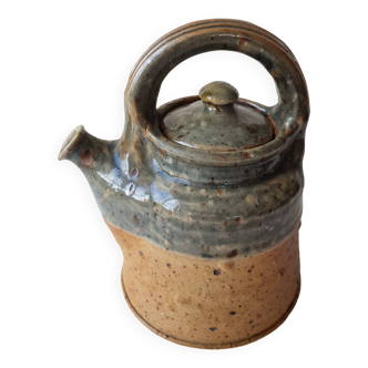 Teapot in pyrite and enameled stoneware signed Pierre Digan in La Borne