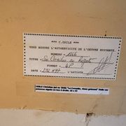 Old Oil Painting Marine Boat Signed Odile C Frigate