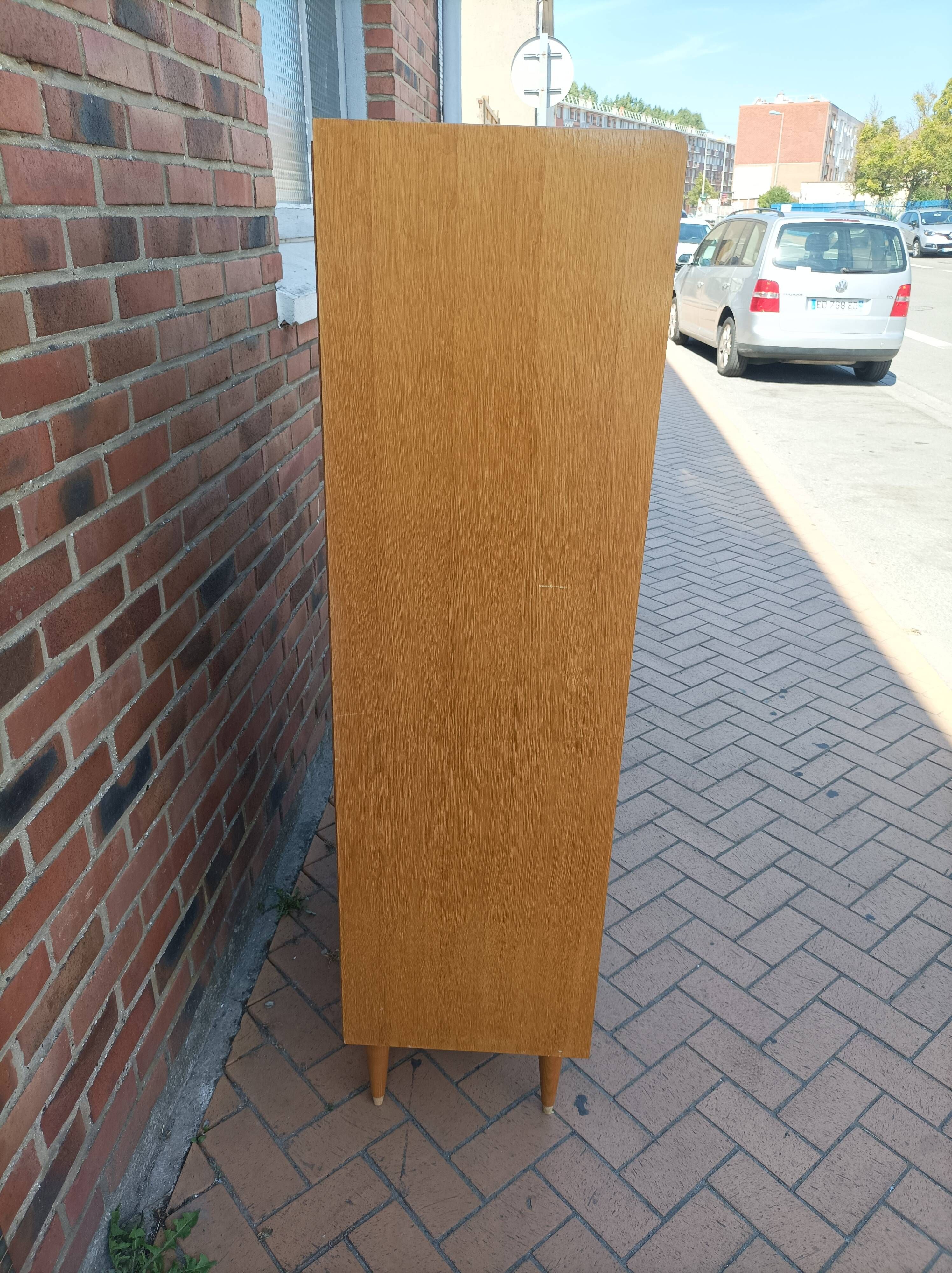Old furniture secretary scandinavian showcase vintage wood