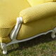 Set two chairs shabby chic fabric yellow