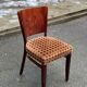 Parisian bistro chair in solid wood and fabric