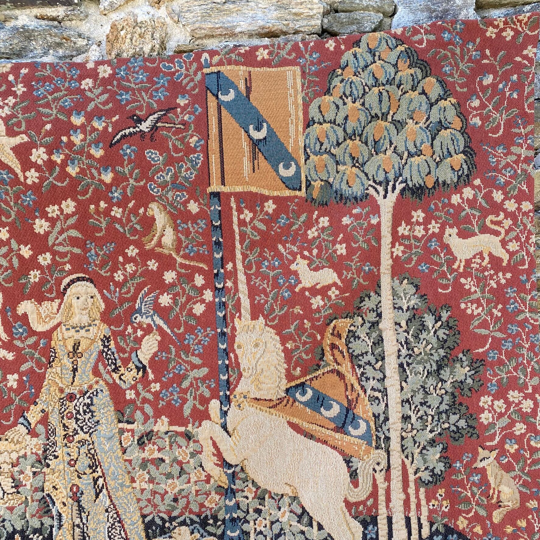 Grande tapisserie jacquard "La Dame à la Licorne" 130X180 cm