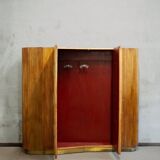 Bamboo wardrobe with illustrations, Italy, 1950