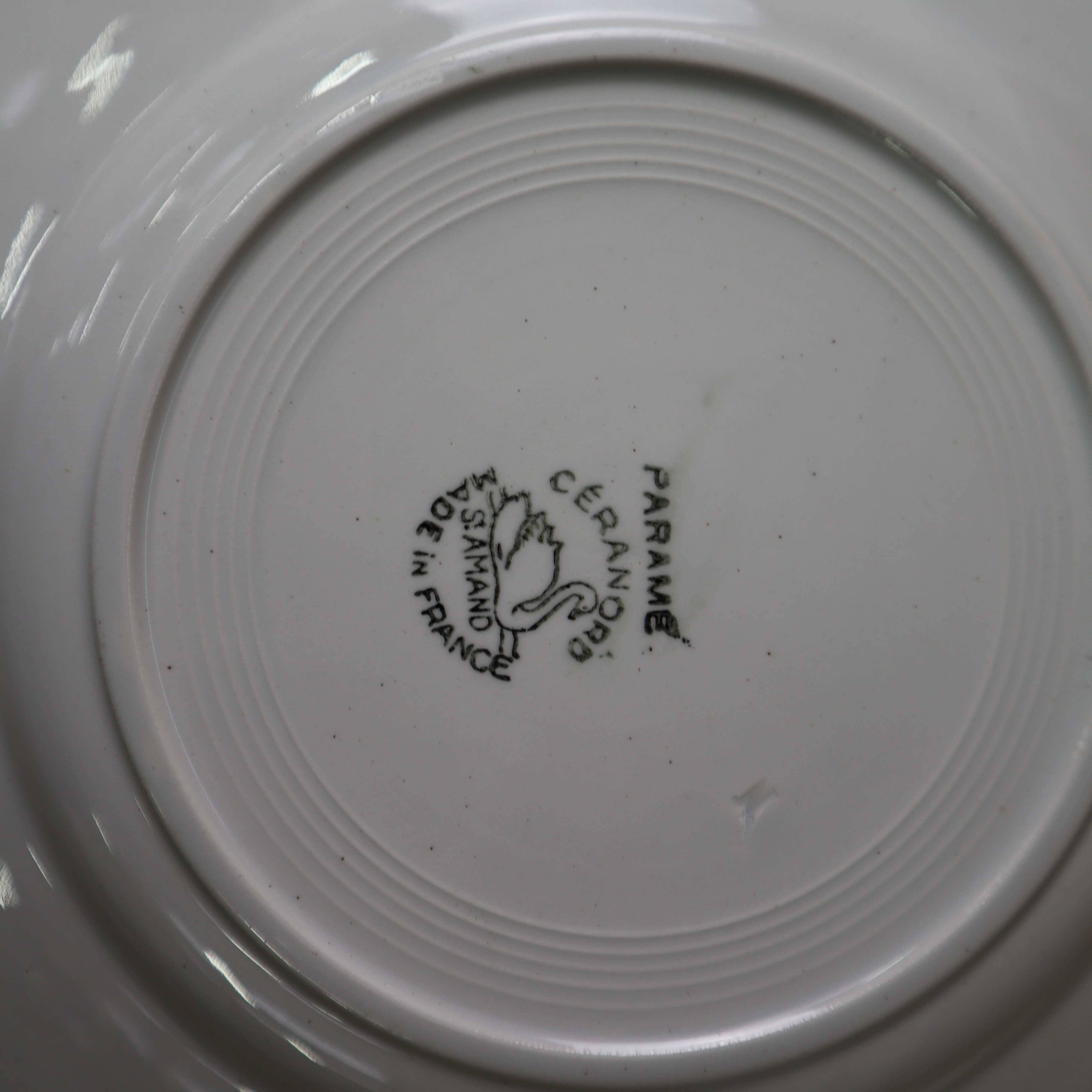 Set of 6 St Amand Céranor flat plates Parame model