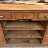 Early 20th-century oak hardware counter