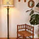Restored vintage floor lamp – handmade Thevenon lampshade