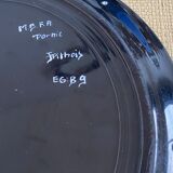 Black dish MBFA Pornic Egyptian pattern