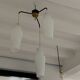 Suspension 3 globes en verre opalin