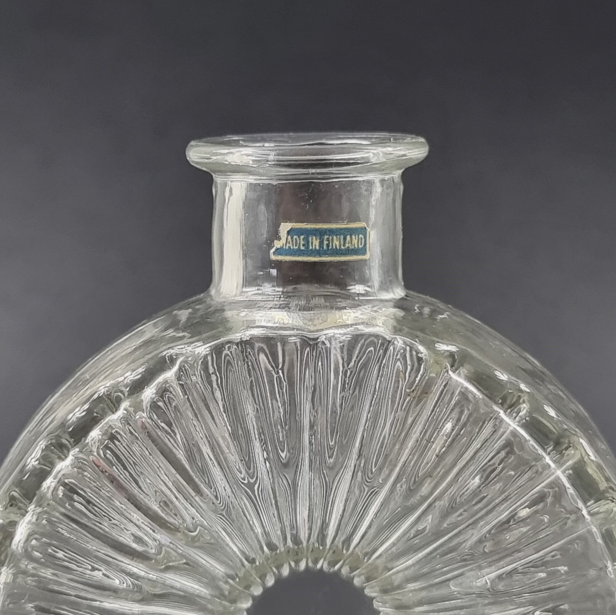 Mid-Century Glass Vase Aurinkopullo (Sunflower) Series by Helena Tynell for Riihimäki, Finland, 1960