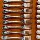 Christofle France, 12 dessert knives and 12 dessert forks in new condition.