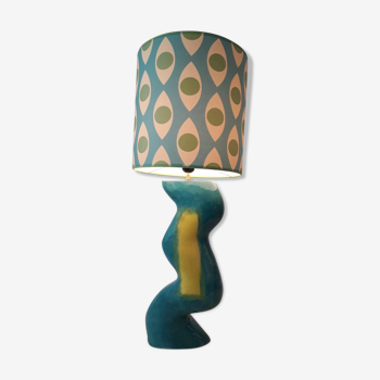 Ceramic laying lamp and lampshade colored patterns