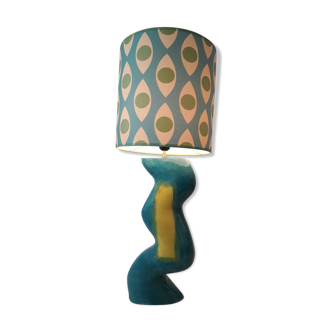 Ceramic laying lamp and lampshade colored patterns