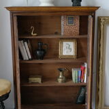 Old atisanal wooden library showcase