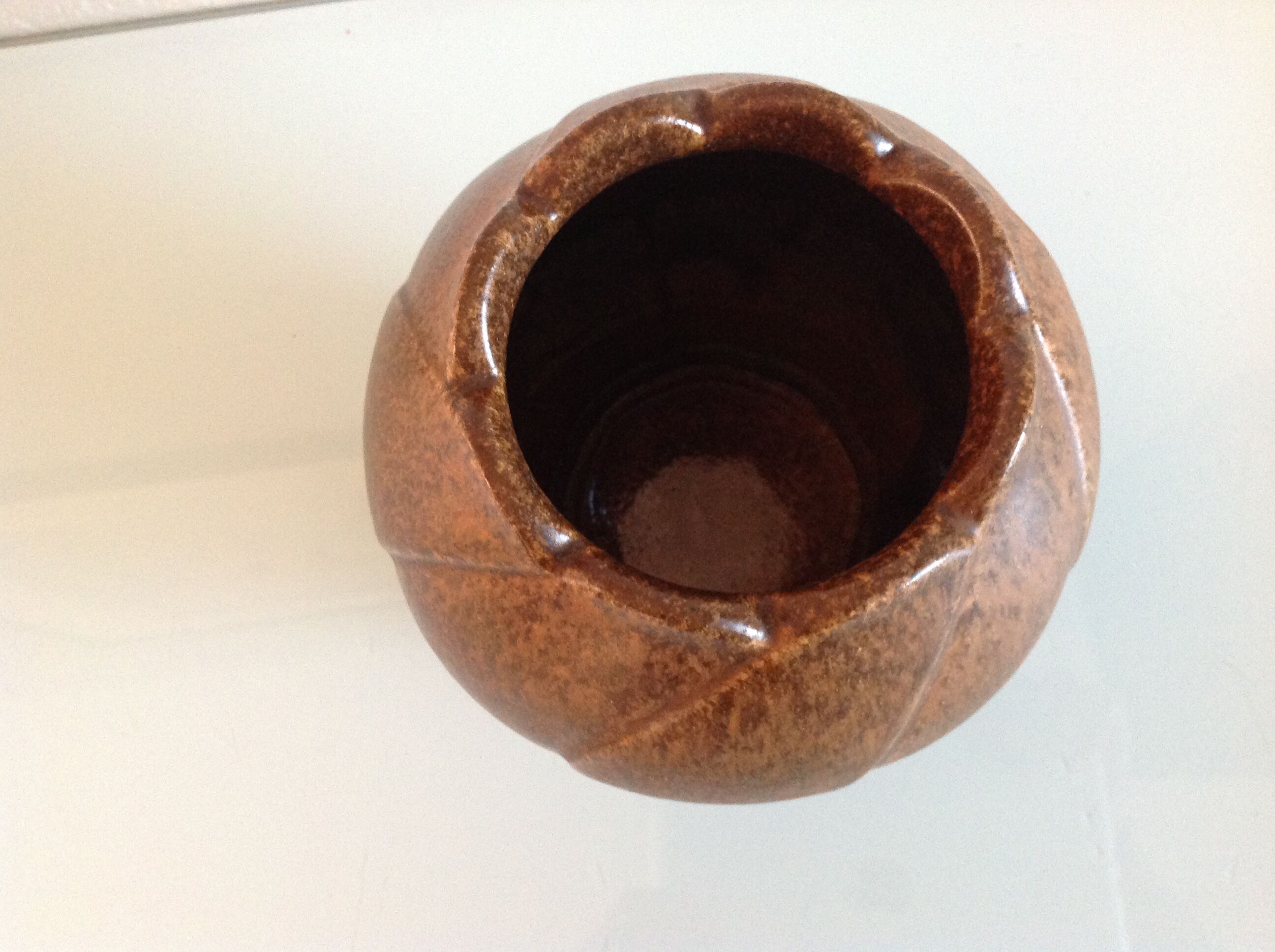 Tulip vase in brown ceramic by Steuler Keramik /vintage 60s-70s