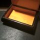 Black and silver lacquered wood jewelry box 60s