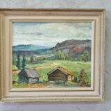 Carl Stenshammar, Swedish Landscape, 1950s, Oil on Canvas, Framed