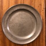 Antique pewter dish