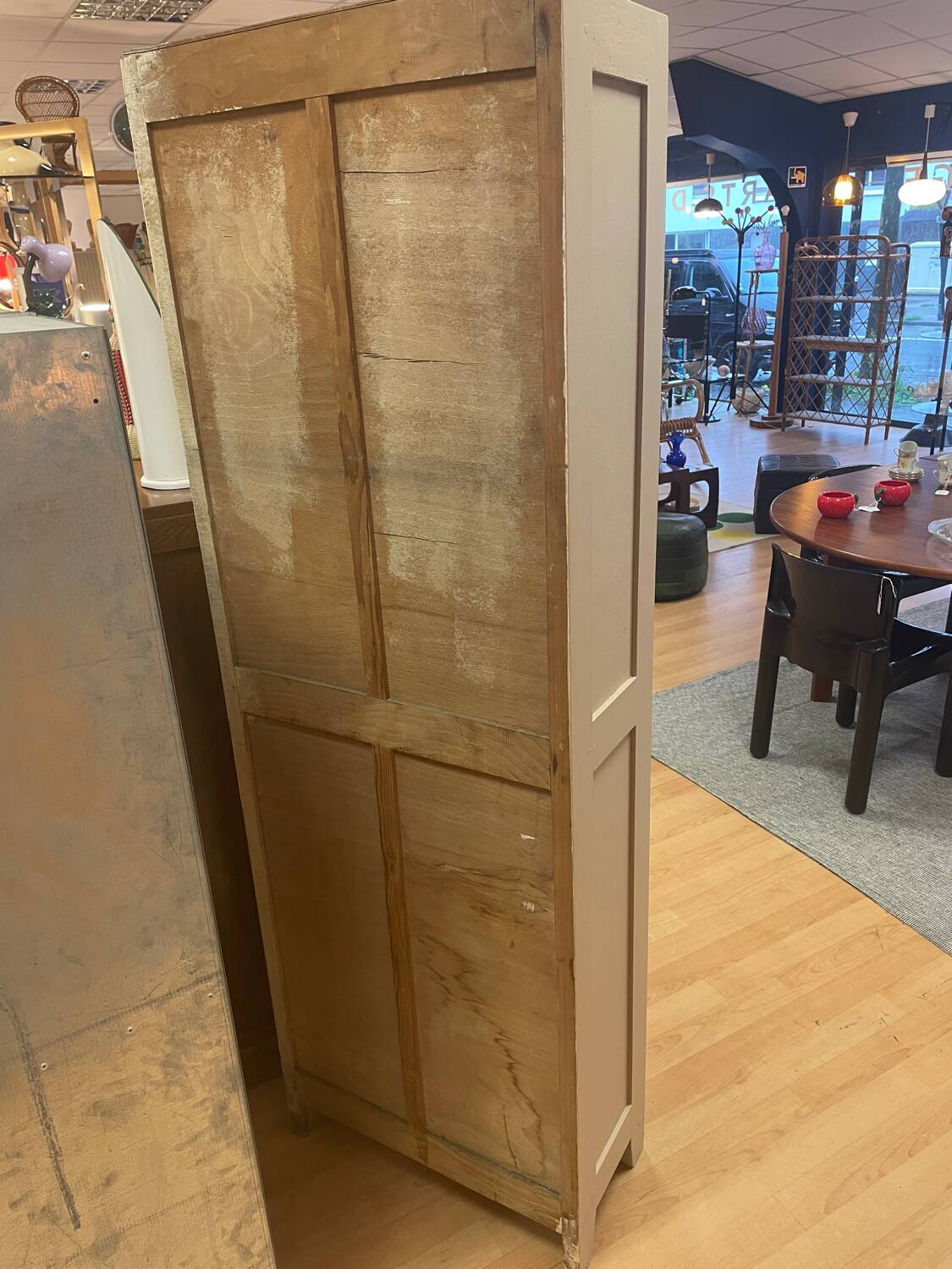 Small pinkish beige Parisian wardrobe