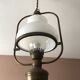 Chandelier / old suspension with opaline / kerosene lamp
