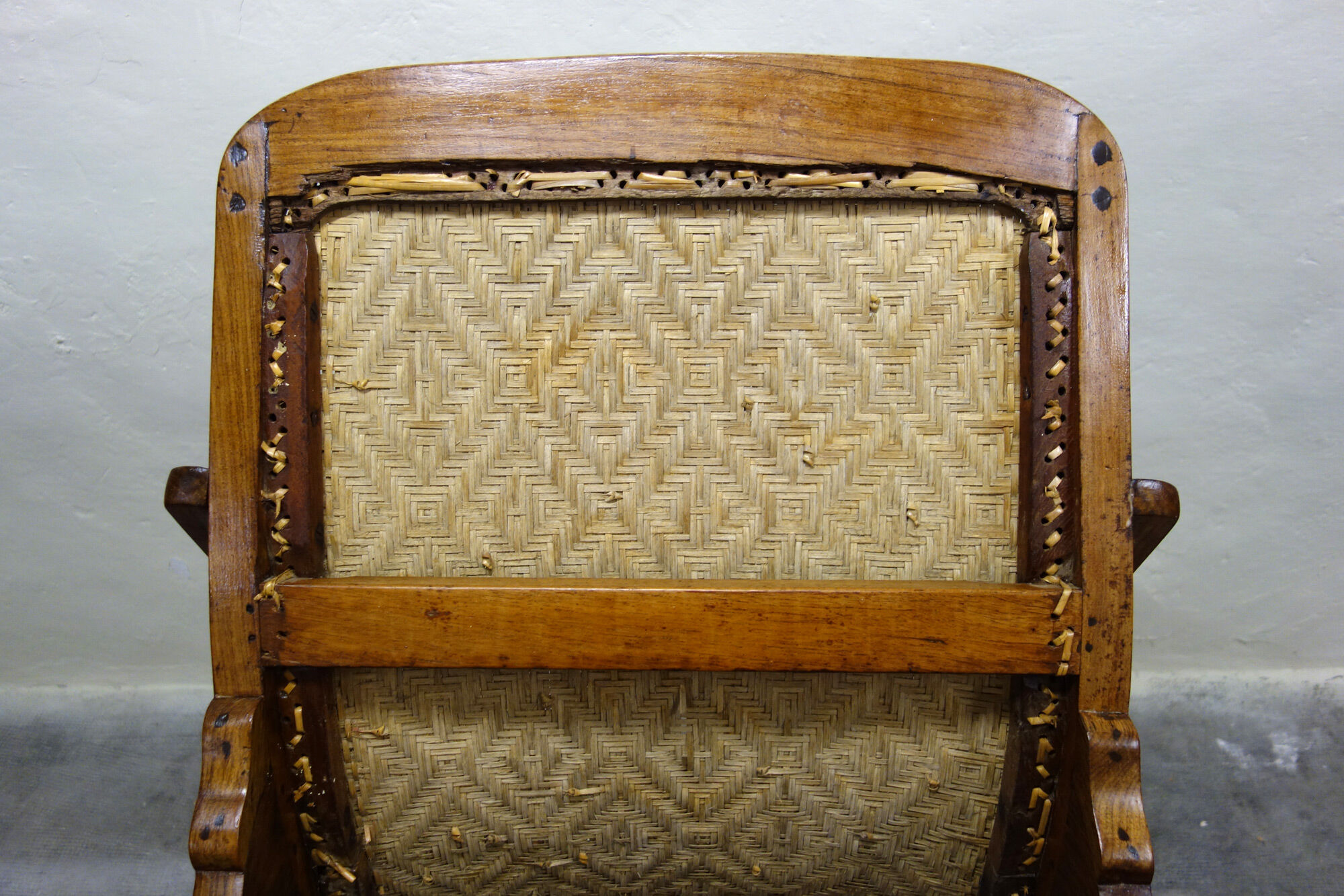 Former colonial armchair of planter late 19th century