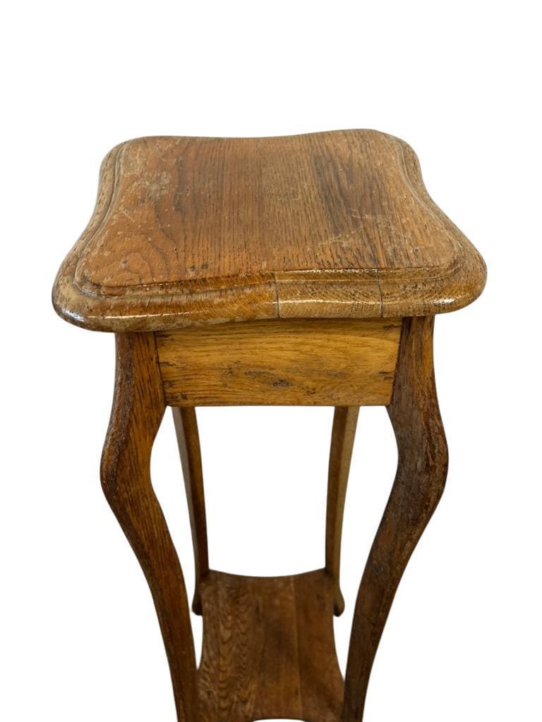 Vintage high side table in wood / plant table / shelf