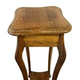 Vintage high side table in wood / plant table / shelf