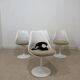 Tulip table – Knoll International in marble and 4 chairs – Ee