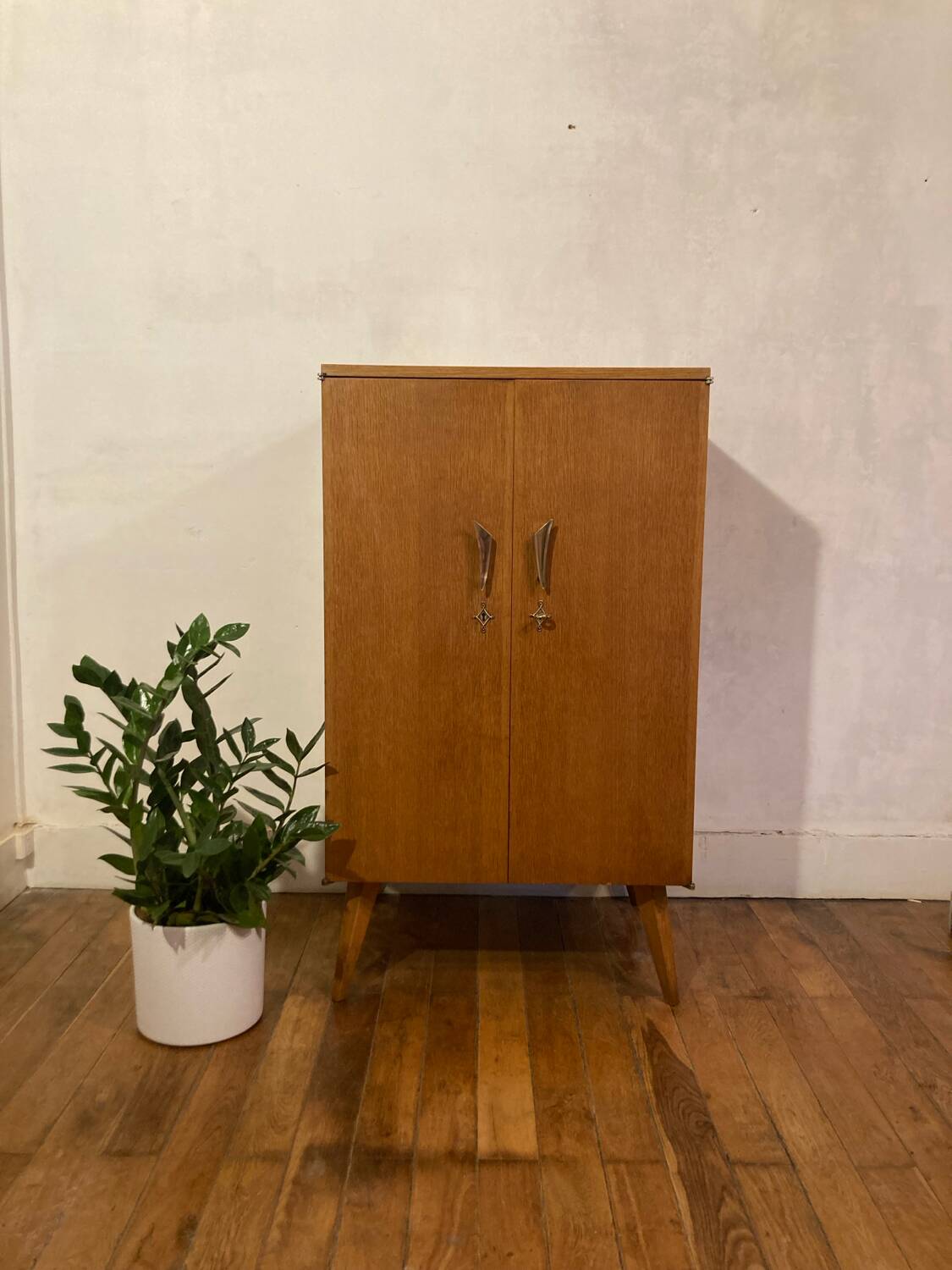 Vintage wardrobe with compass feet