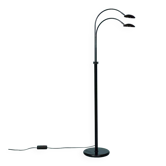 Matte black space age arc lamp, vintage 70s arc lamp.