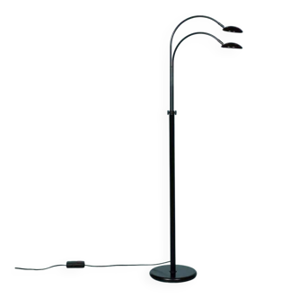 Matte black space age arc lamp, vintage 70s arc lamp.