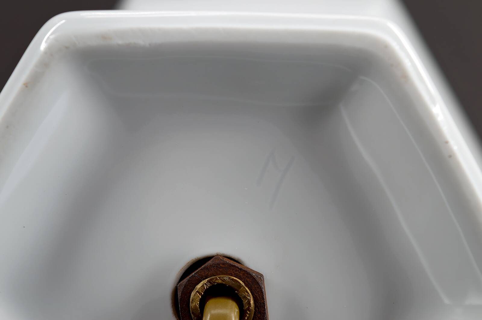 White porcelain lamp, France, circa 1950-1960