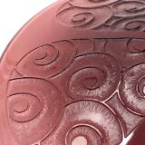 Art deco violet glass centerpiece, Le Verre Francais, Charles Schneider, France, 1930s