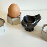 4 eggcups in ceramic period art deco