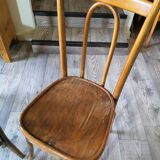 Farm table set 4/6 people and three bistro chairs