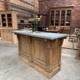 Solid oak bar counter