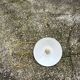Old industrial black and white vintage enameled sheet metal pendant light