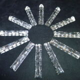 Box of 12 crystal knife holders Triangular shape