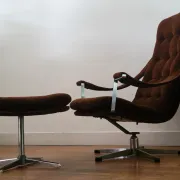 Geoffrey Harcourt swivel lounge chair with ottoman for Artifort