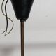 Teak, brass and opaline pendant light, Italy 1960