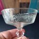 6 champagne coupes, vintage glass coupes