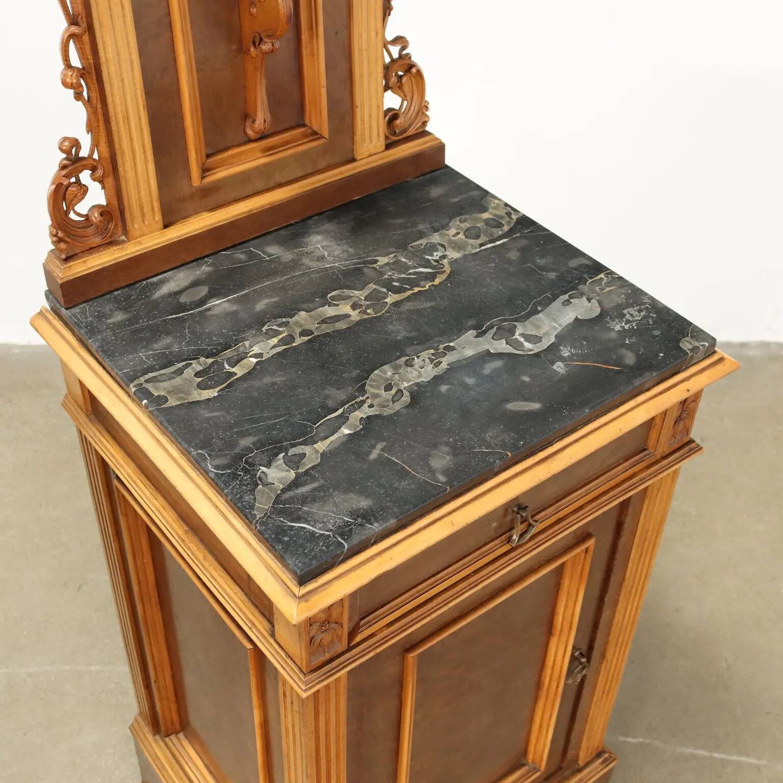 Antique Art Nouveau bedside tables Italy 19th Century
