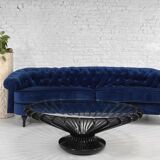 Round Metal and Glass Coffee Table