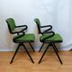 Pair of green armchairs Models Vertebra by Giancarlo Piretti for Castelli 1976