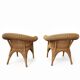2 x rattan  arm chairs 1980s with original upholstery