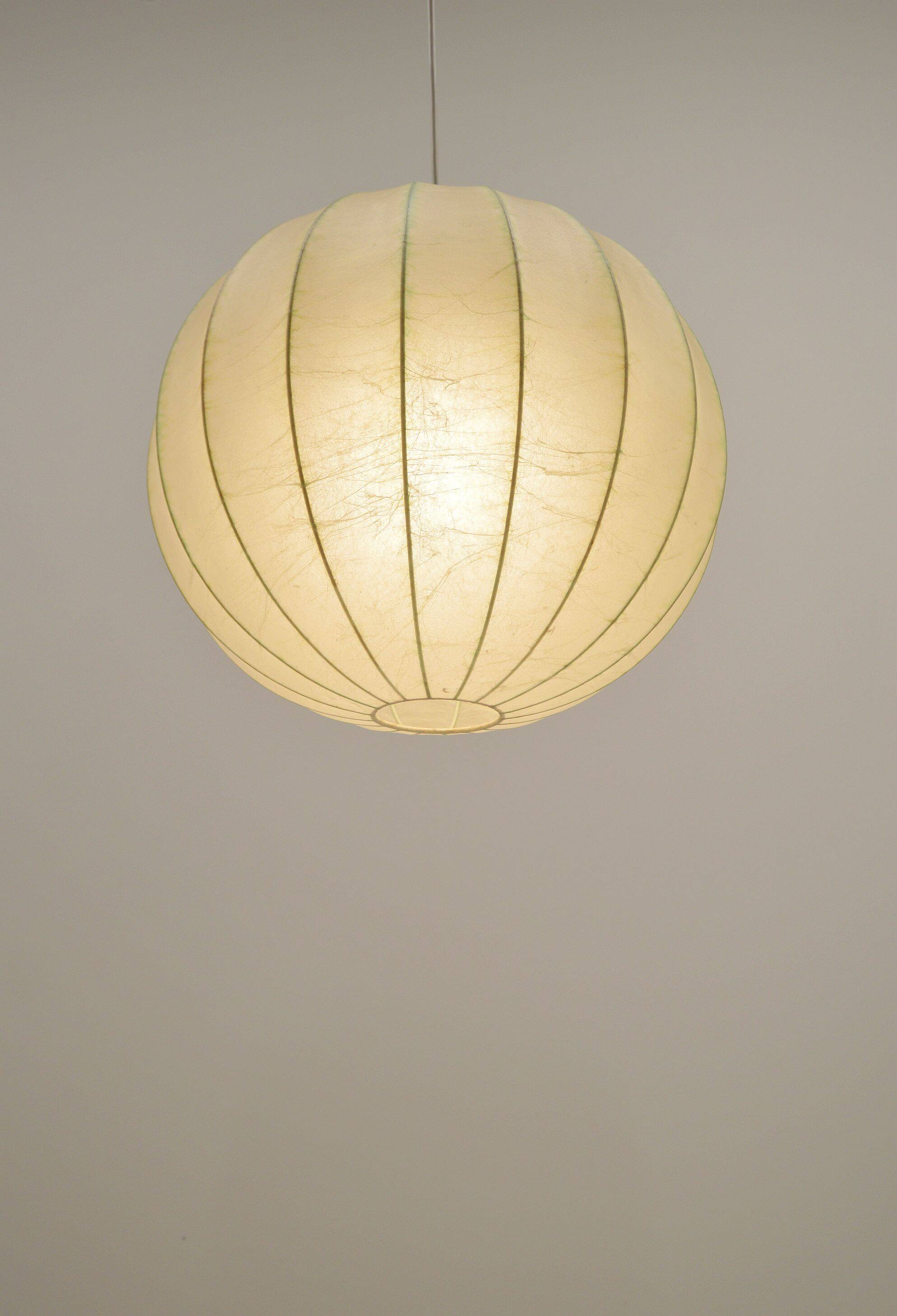 Vintage cocoon pendant lamp by Goldkant Leuchten, 1960s