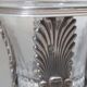 Pair of solid silver and crystal salt cellars