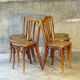 Set of 6 sitting Baumann 1925 Bistro chairs wood, N ° 56 perfect condition.
